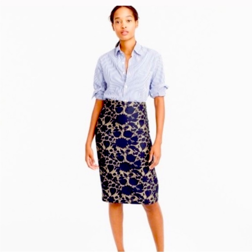 J. Crew skirt in floral jacquard